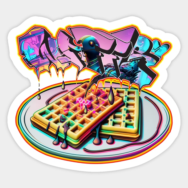 Waffles Sticker by Blackreach Studios